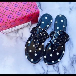 NIB Tory Burch Miller Sandals Polka Dots
